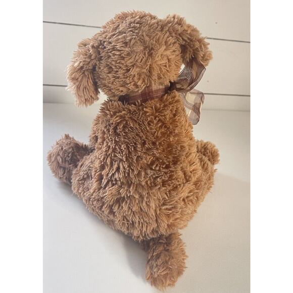 Gund Booker Puppy Plush Brown Floppy Dog with Bow - Picture 5 of 10